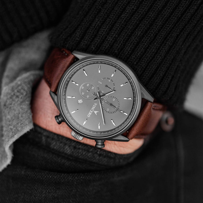 THE CHRONO S2 - GUNMETAL/WALNU Gunmetal/Walnut | Gunmetal Dial