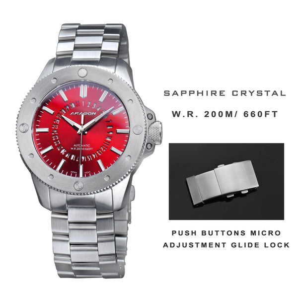 Matador Modified NH35 Date Red Lime Dial | Red Dial