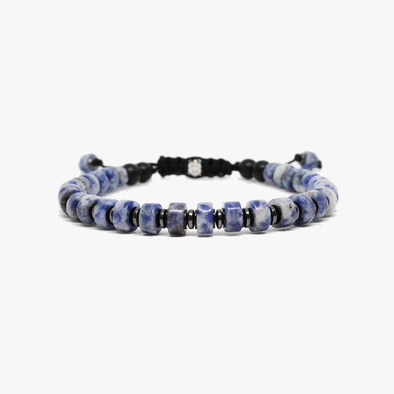 Blue Spot Jasper, Gunmetal Details M (7.25" Wrist) |  Dial