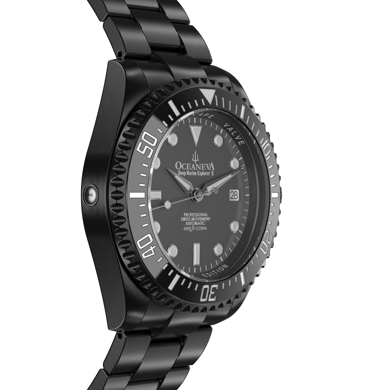 Deep Marine Explorer II Swiss Automatic  Black Bezel – Gunmetal Dial