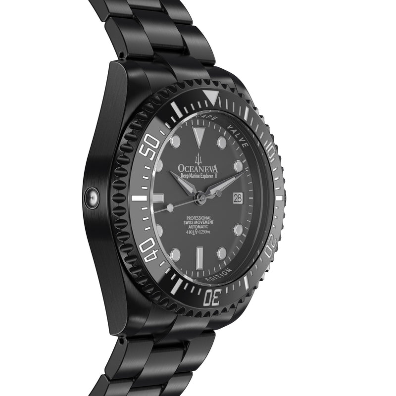 Deep Marine Explorer II Swiss Automatic  Black Bezel – Gunmetal Dial