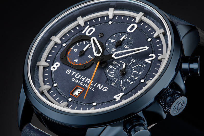 Aviator Watch Blue/Leather | Blue Dial