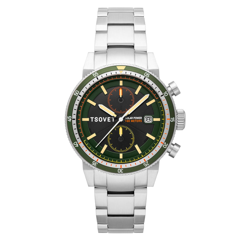 SLR FW42  Solar Powered Chronograph Green / Stainless Steel | Green Dial