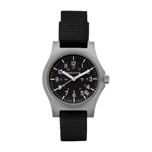General Purpose Quartz with Date Black NGM/Nylon Matte Black Dial