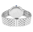 Genoa GV2 Women's Diamond Swiss Quartz Watch, White MOP dial, Diamond Cut Bezel, 8 Diamonds on Dial, Bracelet | White Dial