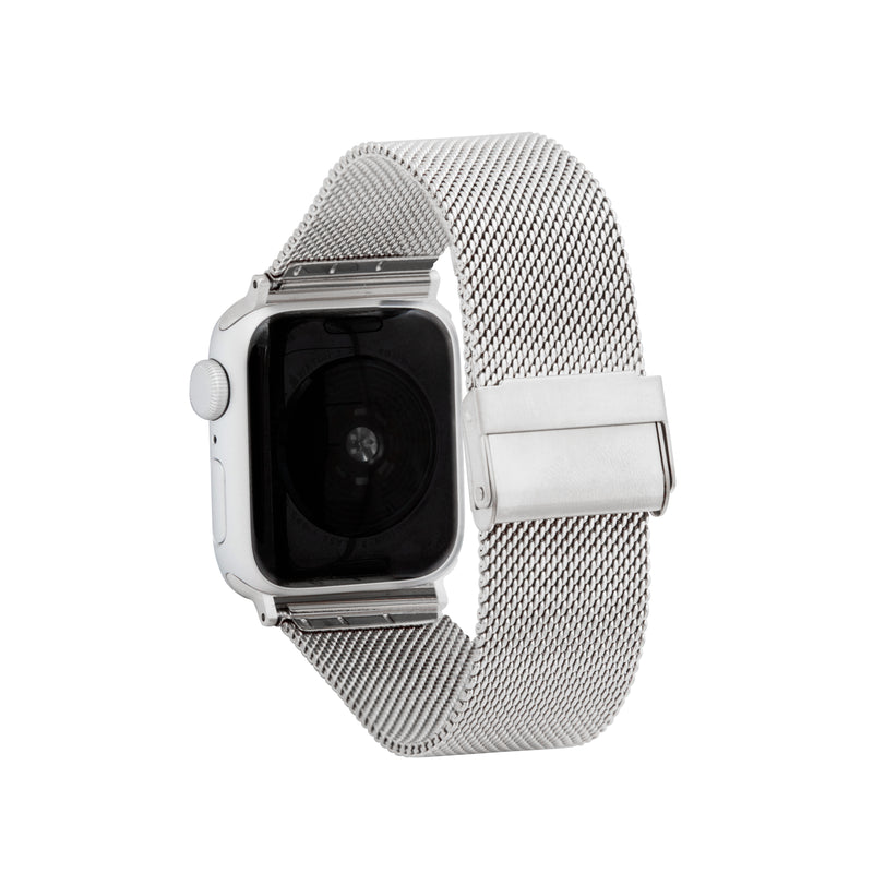 Mesh Band for Apple Watch Series 9/8/7/6/5/4/3/2/1/SE Silver (38mm | 40mm | 41mm) |  Dial