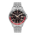 Baja GMT Red & Black / Stainless Steel | Brown Dial