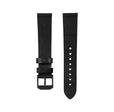 STRAP, 20mm, ITALIAN LEATHER, CROSS HATCH, IP BLACK BUCKLE, BLACK, XL ITALIAN LEATHER, CROSS HATCH