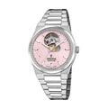 Rive Open Heart Pink / Stainless Steel | Pink Dial