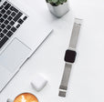 Thick Mesh Band for Apple Watch Ultra & Series 8/7/6/5/4/3/2/1/SE Silver (42mm | 44mm | 45mm | 49mm) |  Dial