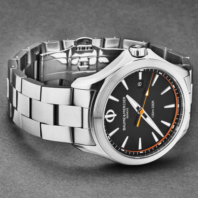 Clifton A10412 / Black, Opaline | Blue Dial