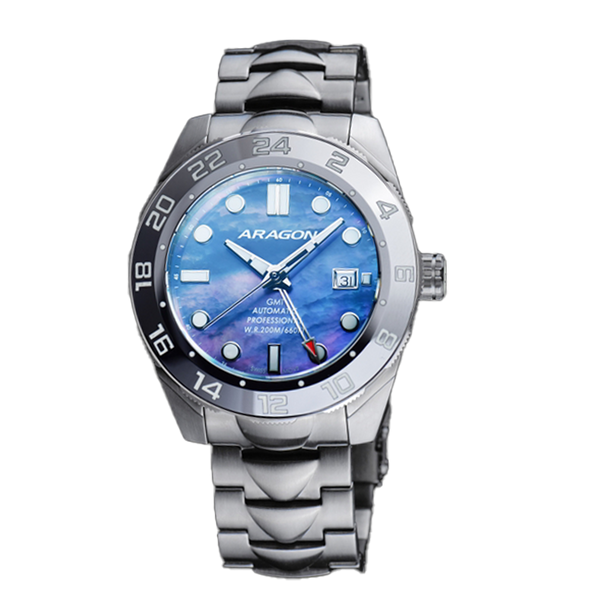 Hercules Swiss Soprod GMT Blue Mother of Peal Dial | Mother of Peal Dial