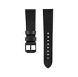 STRAP, 20mm, ITALIAN LEATHER, CROSS HATCH, IP BLACK BUCKLE, BLACK, STANDARD ITALIAN LEATHER, CROSS HATCH
