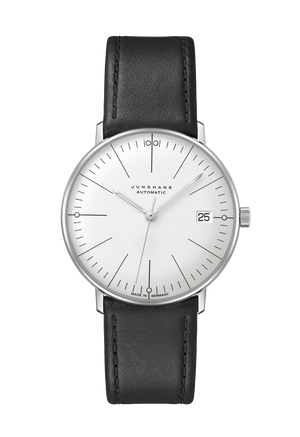 Max Bill Kleine Automatic Silver Dial / Black Leather Strap Silver Dial