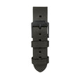 STRAP, 20mm, ITALIAN LEATHER, CROSS HATCH, IP BLACK BUCKLE, MOSS GREEN, STANDARD ITALIAN LEATHER, CROSS HATCH