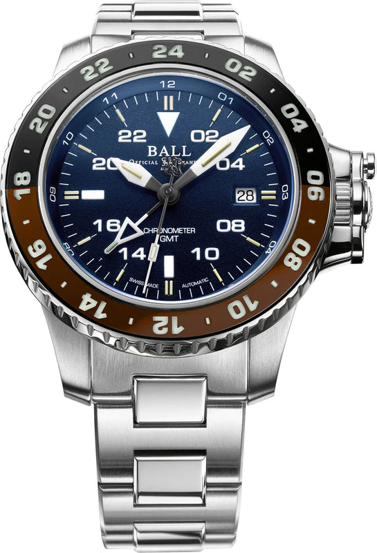 Engineer Hydrocarbon AeroGMT II Blue Dial / Black and Brown Bezel | Blue Dial