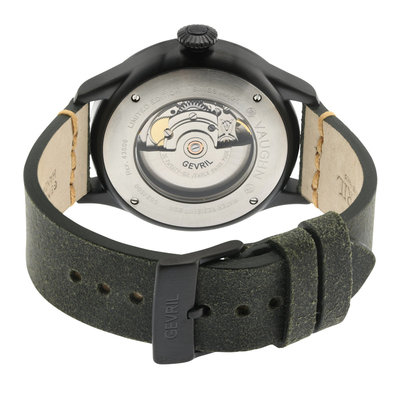 Vaughn Gevril Sellita SW200 Pilot Watch Olive | Green Dial