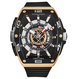SkaFander 46SCSKFBLKBKGD2 / Black, Openworked | Black Dial