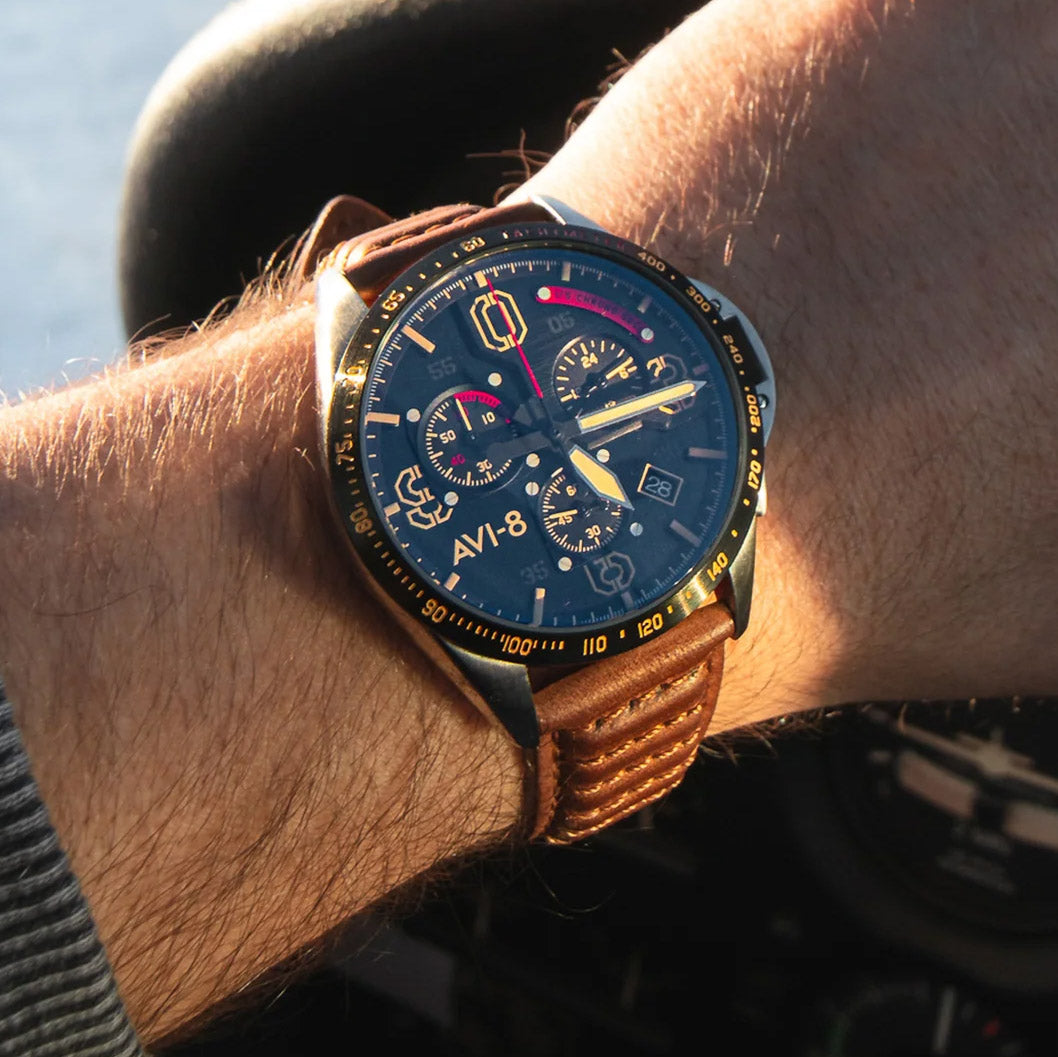 P-51 Mustang Blakeslee Chronograph | Black Dial – Watch Gang