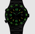Roadmaster Pilot GMT 40mm Black Dial / Black and Green Bezel | Black Dial