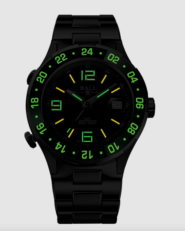Roadmaster Pilot GMT 40mm Black Dial / Black and Green Bezel | Black Dial