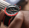Fano Retrograde Black / Nylon Strap | Black Dial