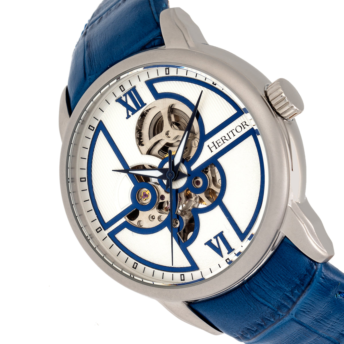 Sanford Silver/Blue | White Dial