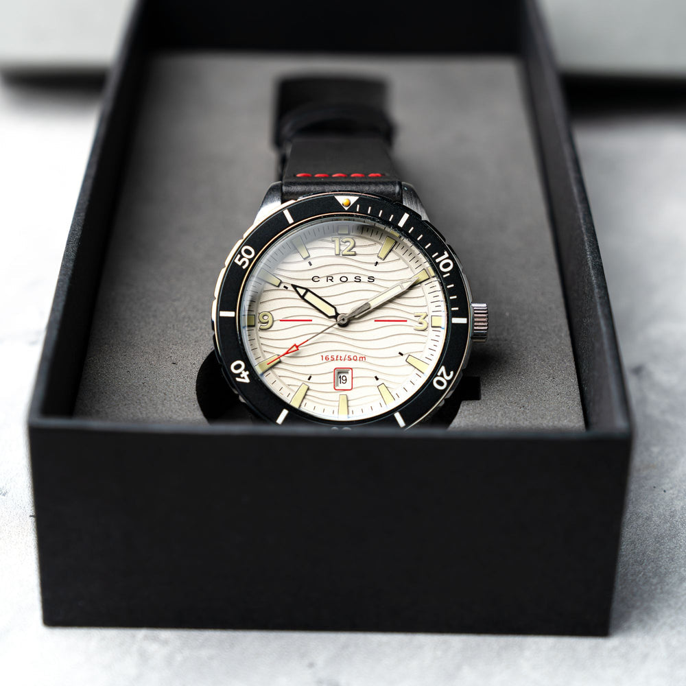 Cross Cross Baskerville Quartz Grey / Black Leather | | CR9064-01