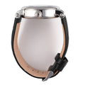 Traveller Series black leather/two tone | White Dial