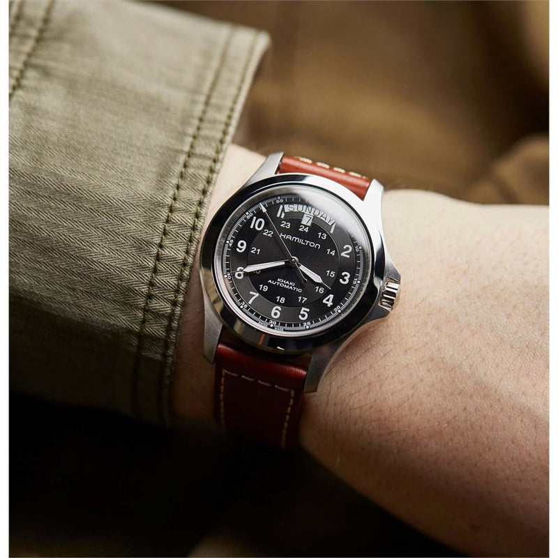 KING AUTO Black / Leather | Black Dial