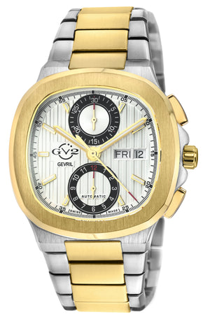 Potente - Chronograph Swiss Automatic Chronograph, SS Case, White Dial, SS/IPYG Bracelet | White Dial