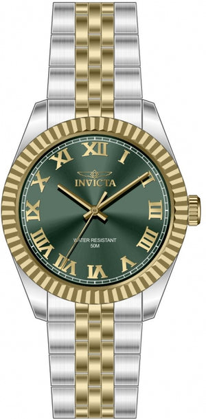 Specialty Green Dial / Two-Tone Silver-Gold Stainless Steel Bracelet Green Dial