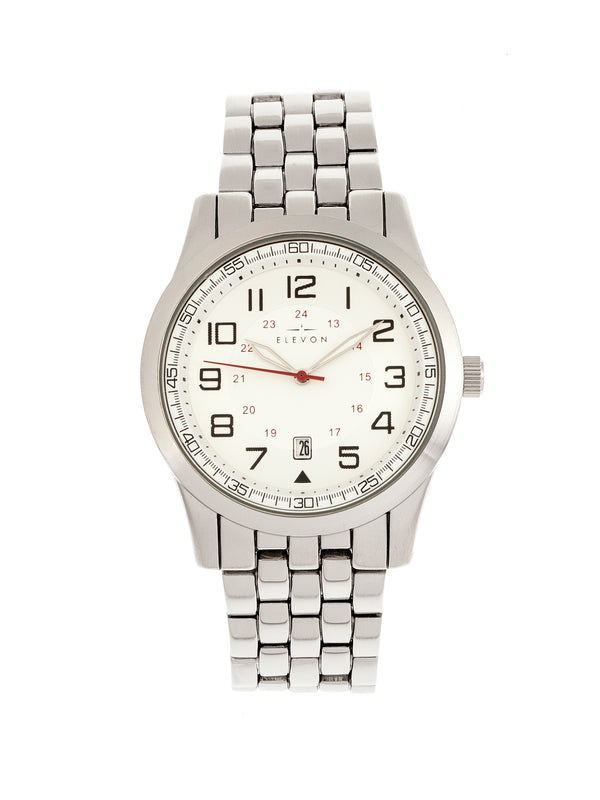 Garrison Bracelet Watch w/Date Silver/White | White Dial
