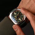Bell X-1 Machbuster Automatic Green / Green Hybrid leather and rubber strap | Green Dial