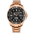 Aquadiver Rose Gold/Black Stainless Steel | Black Dial