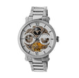 Automatic Aries Skeleton Bracelet Watch Silver/White | Silver Dial