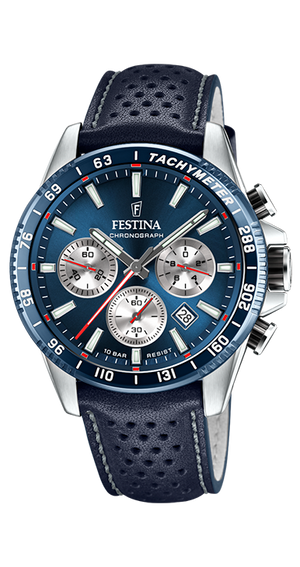 Timeless Chronograph Blue / Leather | Blue Dial