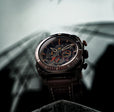 ATLAS DUAL TIME CHRONOGRAPH BLACK / LEATHER | Black Dial