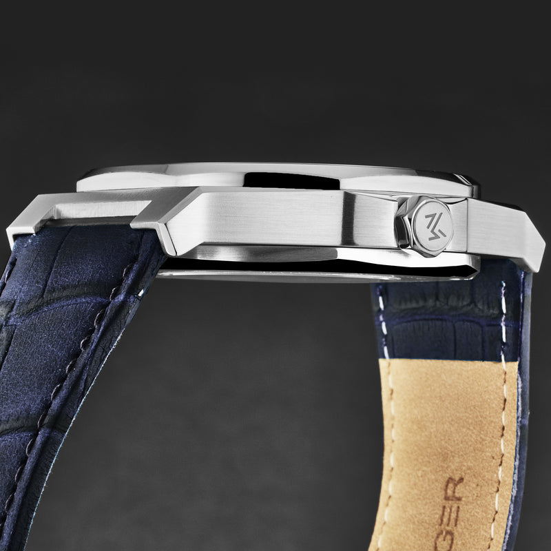 Open mind MAN-RO-03-SL / Blue / Leather | Blue Dial