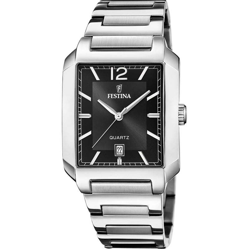 ON THE SQUARE Black / Stainless steel Black Dial
