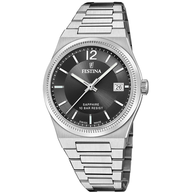 Rive Black / Stainless Steel Black Dial