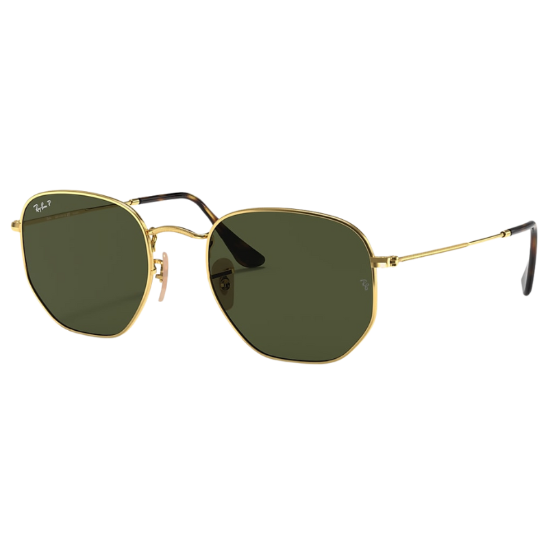 HEXAGONAL FLAT LENSES UNISEX Gold / Green Polar |  Dial