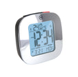 Compact Alarm Clock with Temperature and Date Clock, LCD, Alarm, Mini, Silver (25/50)