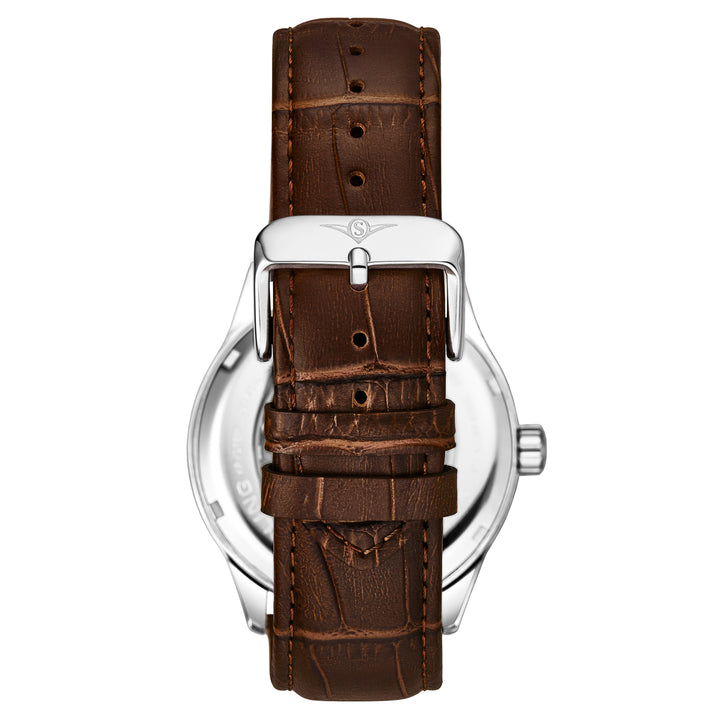 Denmark 3947 Automatic 42mm Skeleton Brown/Leather | Gray Dial