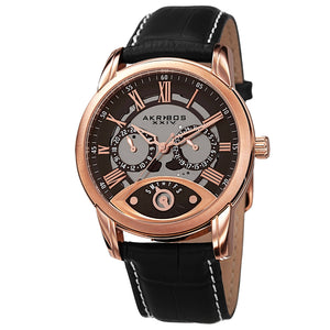 Spirit Rose Gold Tone/Rose Gold Ion Plated Stainless Steel/Leather | Black Dial