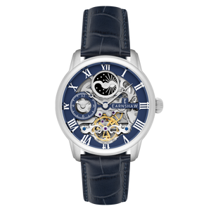 Longitude Automatic Skeleton Blue / Blue Leather Blue Dial