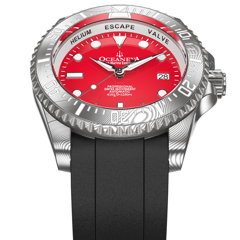 Damascus Swiss Automatic SW200 Deep Marine Explorer II Damascus/Red Dial | Red Dial