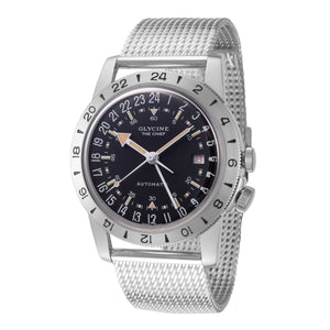 Airman The Chief GMT 40mm / Black / Silver Black Dial
