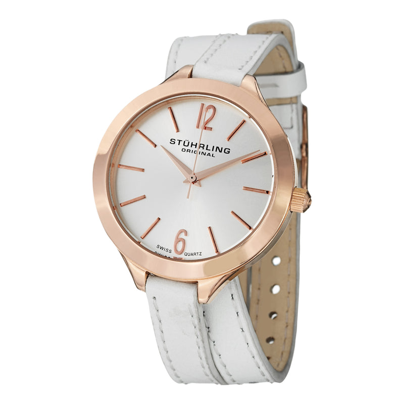 Vogue-568.03 White Leather | Silver Dial