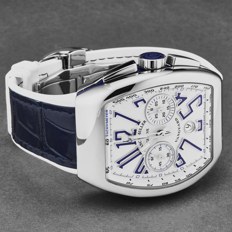 Vanguard 45CCWHTBLU-2 / White | White Dial